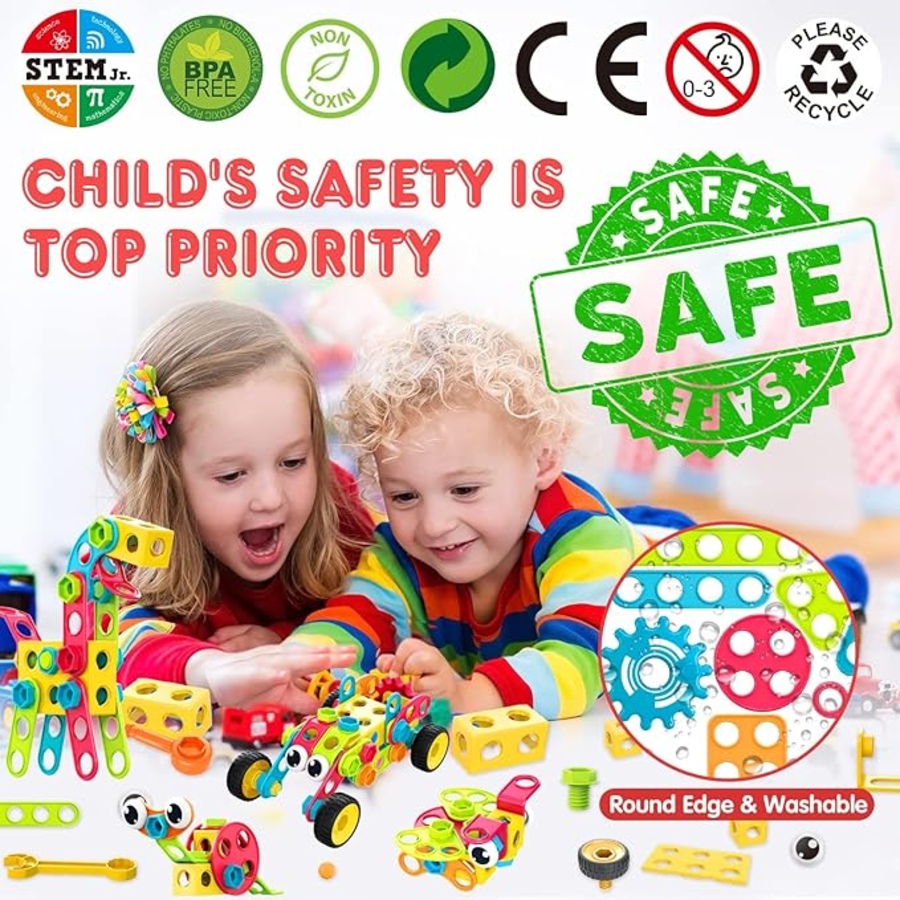 Image 916902_ALTMORE3.jpg, Product 916-902 / Price $41.99, Contixo ST3 Mega Mechanic 3D Building Block Set – 223-Piece STEM Construction Toy for Kids from Contixo on TSC.ca's Toys & Hobbies department