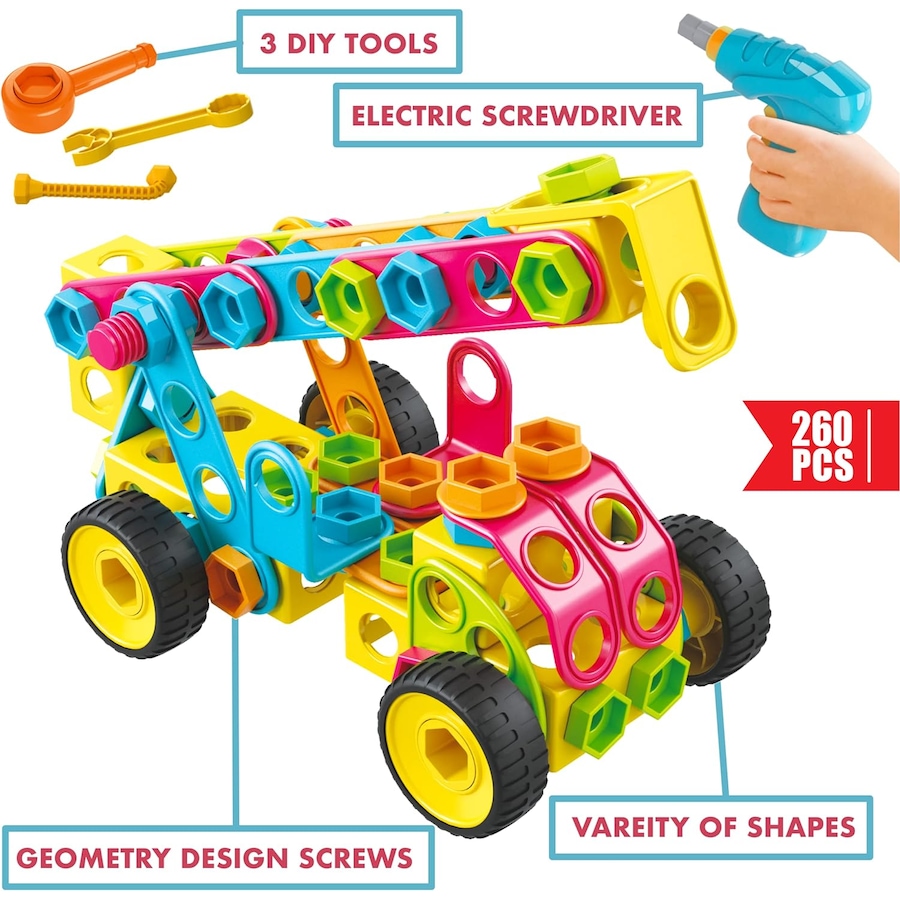 Image 916902_ALTMORE5.jpg, Product 916-902 / Price $41.99, Contixo ST3 Mega Mechanic 3D Building Block Set – 223-Piece STEM Construction Toy for Kids from Contixo on TSC.ca's Toys & Hobbies department