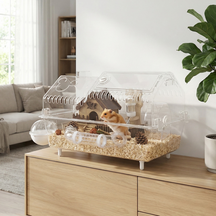 Image 916962_ALTMORE1.jpg, Product 916-962 / Price $79.99, PawHut Hamster Cage Full Transparent Viewing for Dwarf Hamster from PawHut on TSC.ca's Home & Garden department