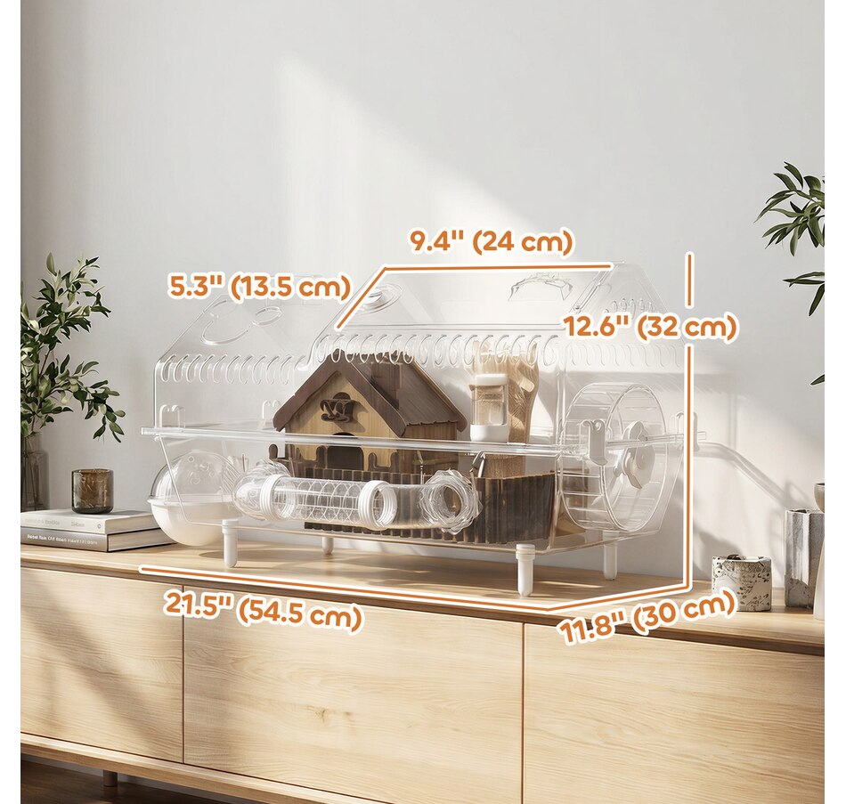 Image 916962_ALTMORE2.jpg, Product 916-962 / Price $99.99, PawHut Hamster Cage Full Transparent Viewing for Dwarf Hamster from PawHut on TSC.ca's Home & Garden department