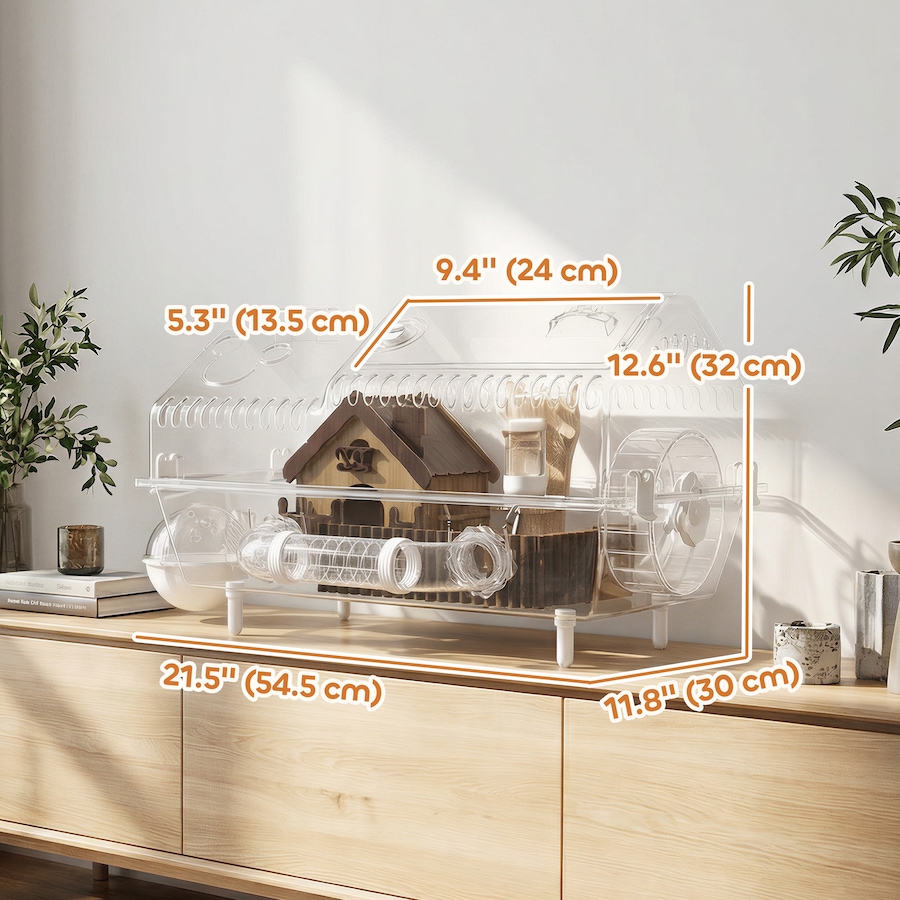 Image 916962_ALTMORE2.jpg, Product 916-962 / Price $79.99, PawHut Hamster Cage Full Transparent Viewing for Dwarf Hamster from PawHut on TSC.ca's Home & Garden department
