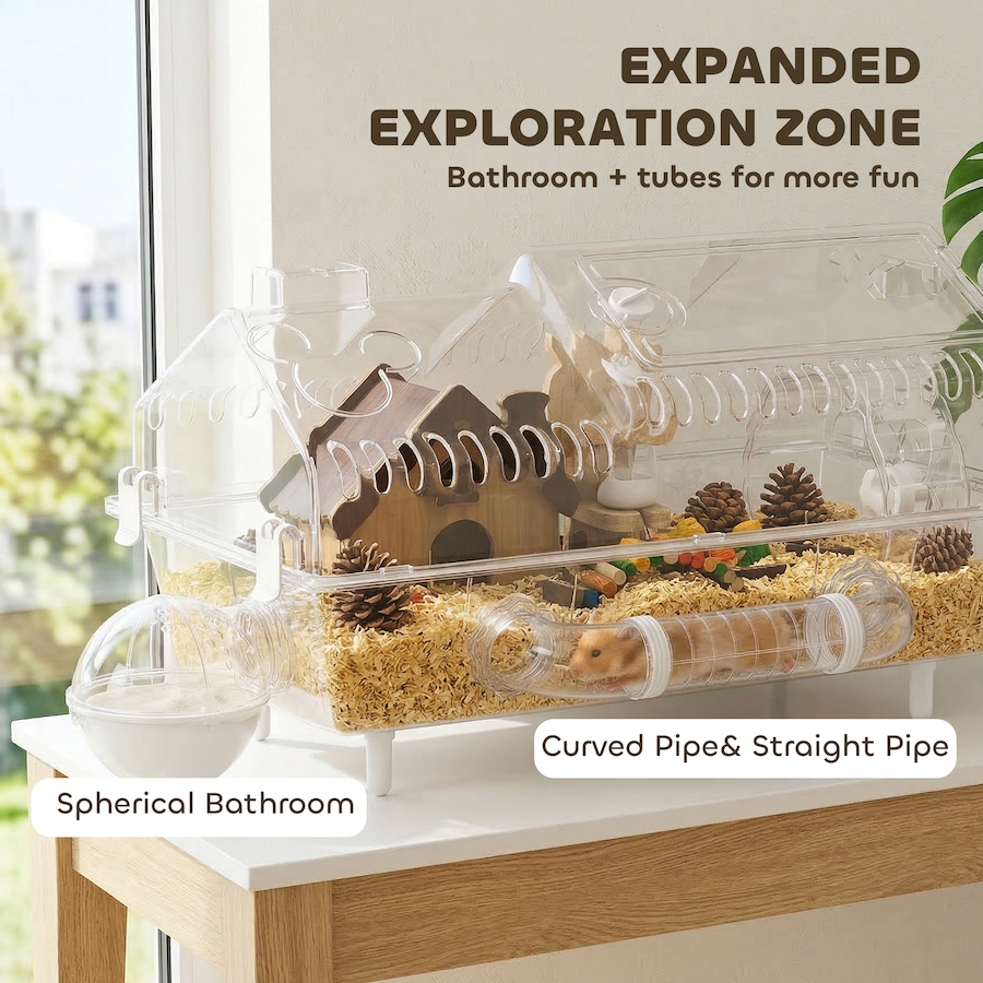 Image 916962_ALTMORE8.jpg, Product 916-962 / Price $79.99, PawHut Hamster Cage Full Transparent Viewing for Dwarf Hamster from PawHut on TSC.ca's Home & Garden department