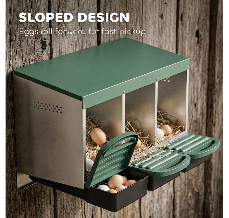Image 916966_ALTMORE3.jpg, Product 916-966 / Price $84.99, PawHut Chicken Nesting Boxes, 3 Compartment Metal Nesting Boxes for Chicken from PawHut on TSC.ca's Home & Garden department