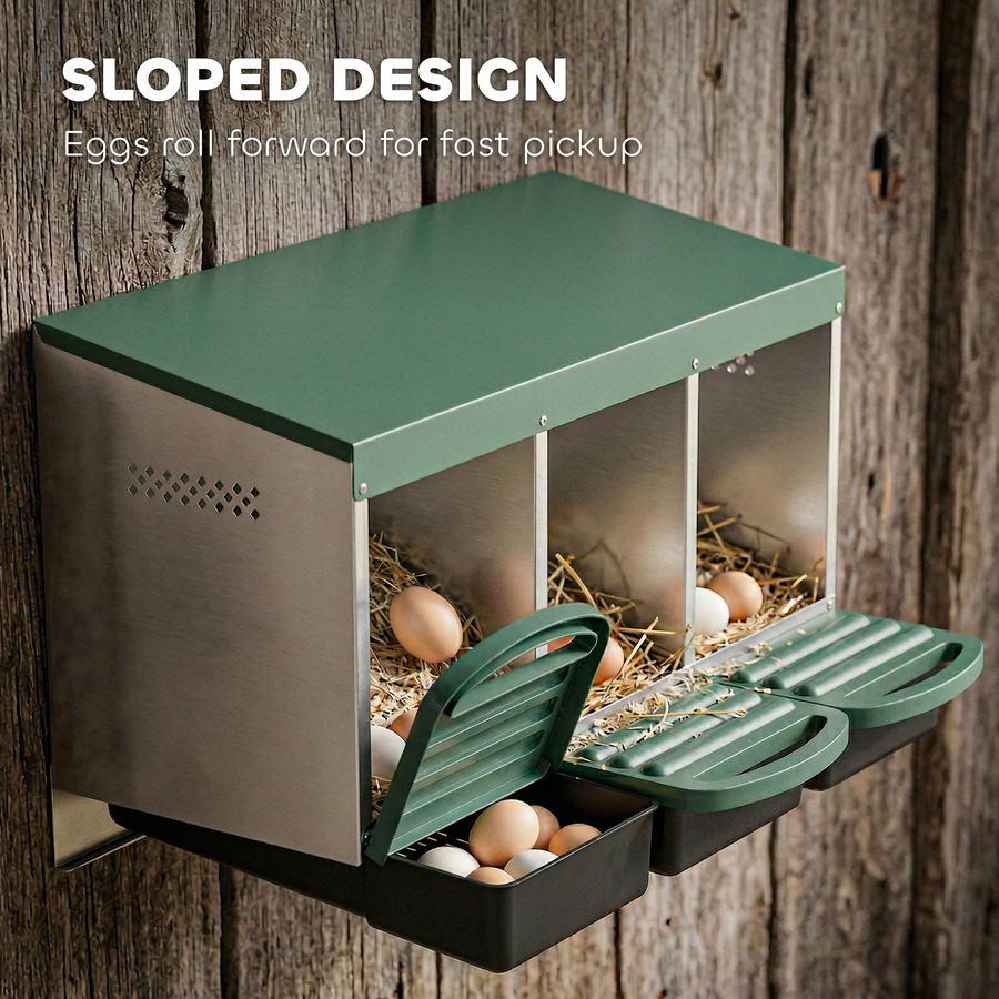 Image 916966_ALTMORE3.jpg, Product 916-966 / Price $84.99, PawHut Chicken Nesting Boxes, 3 Compartment Metal Nesting Boxes for Chicken from PawHut on TSC.ca's Home & Garden department