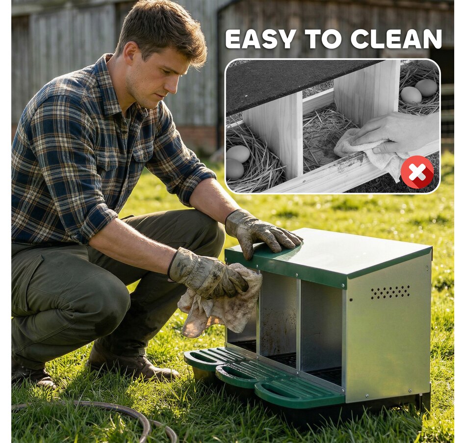 Image 916966_ALTMORE6.jpg, Product 916-966 / Price $84.99, PawHut Chicken Nesting Boxes, 3 Compartment Metal Nesting Boxes for Chicken from PawHut on TSC.ca's Home & Garden department