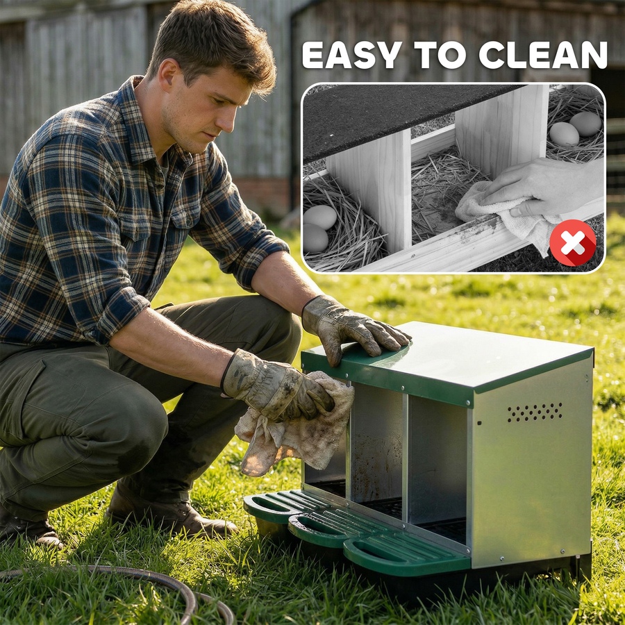 Image 916966_ALTMORE6.jpg, Product 916-966 / Price $84.99, PawHut Chicken Nesting Boxes, 3 Compartment Metal Nesting Boxes for Chicken from PawHut on TSC.ca's Home & Garden department