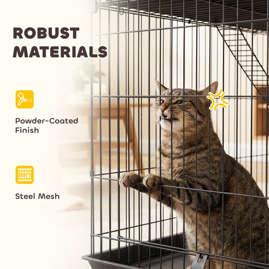 Image 916968_ALTMORE4.jpg, Product 916-968 / Price $94.99, PawHut 2-Tier Cat Cage Indoor with Hammock, Cushions for 1-2 Kittens from PawHut on TSC.ca's Home & Garden department