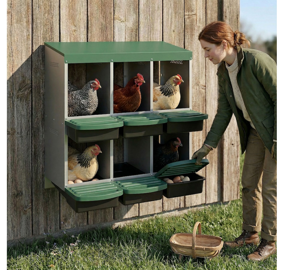 Image 916969_ALTMORE1.jpg, Product 916-969 / Price $119.99, PawHut Chicken Nesting Boxes, 6 Compartment Metal Nesting Boxes for Chicken from PawHut on TSC.ca's Home & Garden department