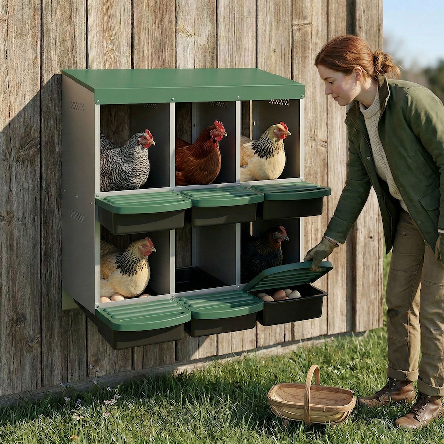 Image 916969_ALTMORE1.jpg, Product 916-969 / Price $134.99, PawHut Chicken Nesting Boxes, 6 Compartment Metal Nesting Boxes for Chicken from PawHut on TSC.ca's Home & Garden department