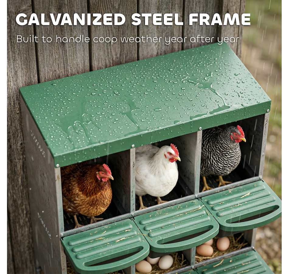 Image 916969_ALTMORE5.jpg, Product 916-969 / Price $119.99, PawHut Chicken Nesting Boxes, 6 Compartment Metal Nesting Boxes for Chicken from PawHut on TSC.ca's Home & Garden department