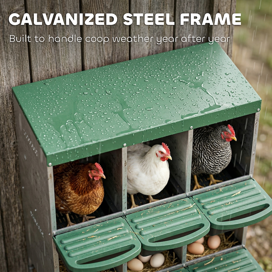 Image 916969_ALTMORE5.jpg, Product 916-969 / Price $134.99, PawHut Chicken Nesting Boxes, 6 Compartment Metal Nesting Boxes for Chicken from PawHut on TSC.ca's Home & Garden department