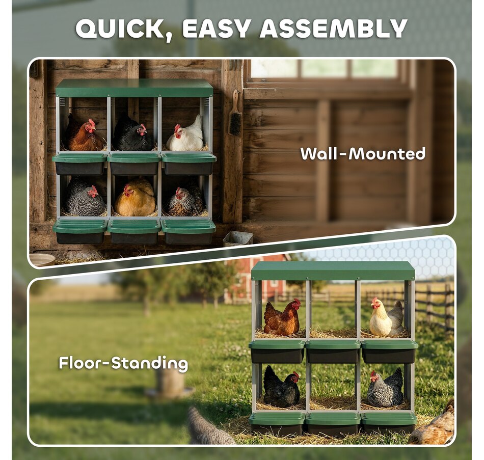 Image 916969_ALTMORE7.jpg, Product 916-969 / Price $119.99, PawHut Chicken Nesting Boxes, 6 Compartment Metal Nesting Boxes for Chicken from PawHut on TSC.ca's Home & Garden department