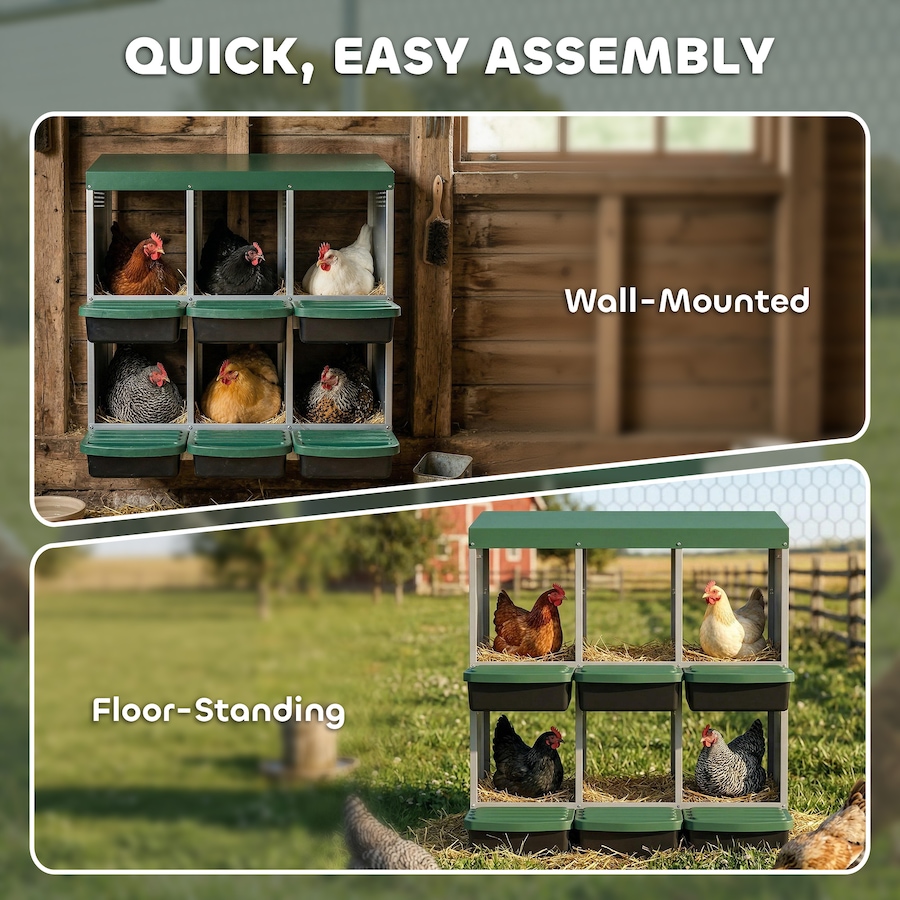 Image 916969_ALTMORE7.jpg, Product 916-969 / Price $134.99, PawHut Chicken Nesting Boxes, 6 Compartment Metal Nesting Boxes for Chicken from PawHut on TSC.ca's Home & Garden department