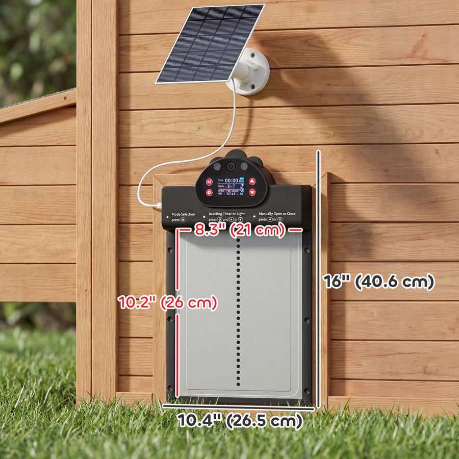 Image 916971_ALTMORE2.jpg, Product 916-971 / Price $129.99, PawHut 2K HD AI Camera Automatic Chicken Coop Door with APP Control from PawHut on TSC.ca's Home & Garden department