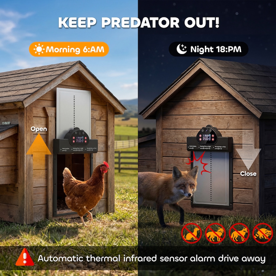 Image 916971_ALTMORE3.jpg, Product 916-971 / Price $129.99, PawHut 2K HD AI Camera Automatic Chicken Coop Door with APP Control from PawHut on TSC.ca's Home & Garden department