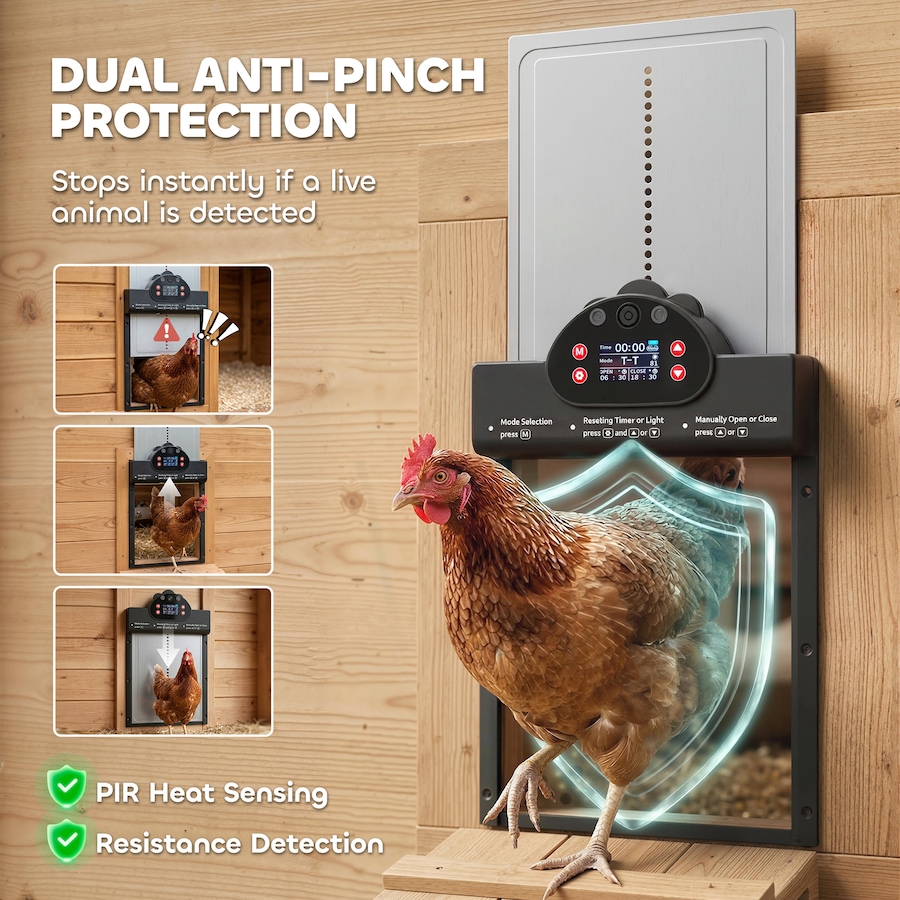 Image 916971_ALTMORE6.jpg, Product 916-971 / Price $129.99, PawHut 2K HD AI Camera Automatic Chicken Coop Door with APP Control from PawHut on TSC.ca's Home & Garden department