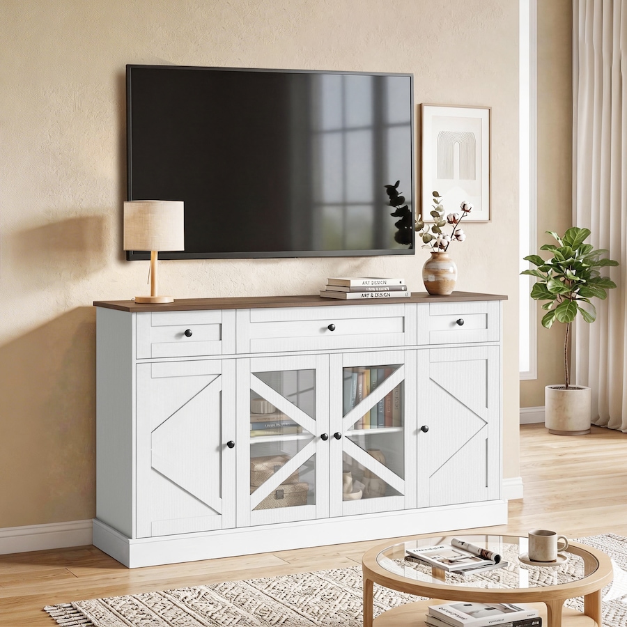 Image 916978_ALTMORE8.jpg, Product 916-978 / Price $234.99, HOMCOM Sideboard Buffet Cabinet 54" Kitchen Cabinet with Acrylic Barn Doors from HOMCOM on TSC.ca's Home & Garden department