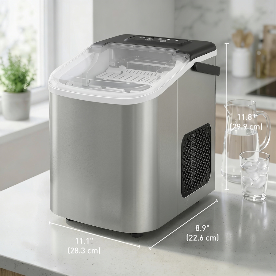 Image 916981_ALTMORE2.jpg, Product 916-981 / Price $129.99, HOMCOM Portable Ice Maker Countertop 9 Ice Cubes Ready in 7 Mins 26lbs/24H from HOMCOM on TSC.ca's Kitchen department