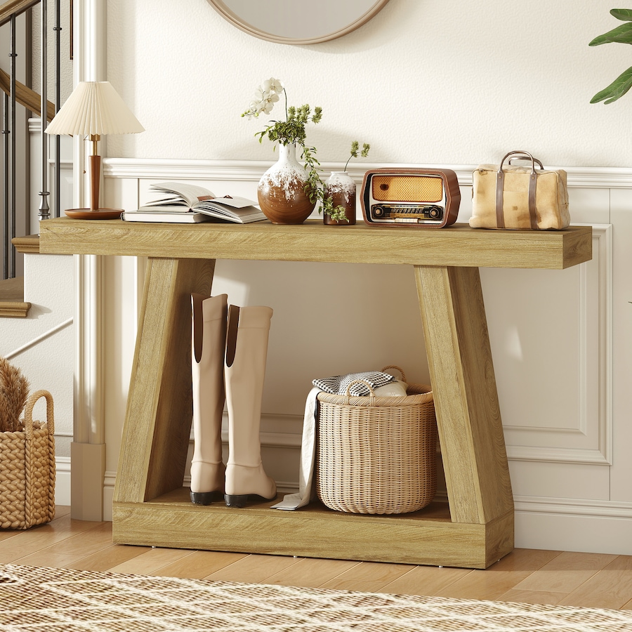 Image 916983_ALTMORE1.jpg, Product 916-983 / Price $129.99, HOMCOM 55" Farmhouse Console Table, Sofa Table Behind Couch, Oak from HOMCOM on TSC.ca's Home & Garden department