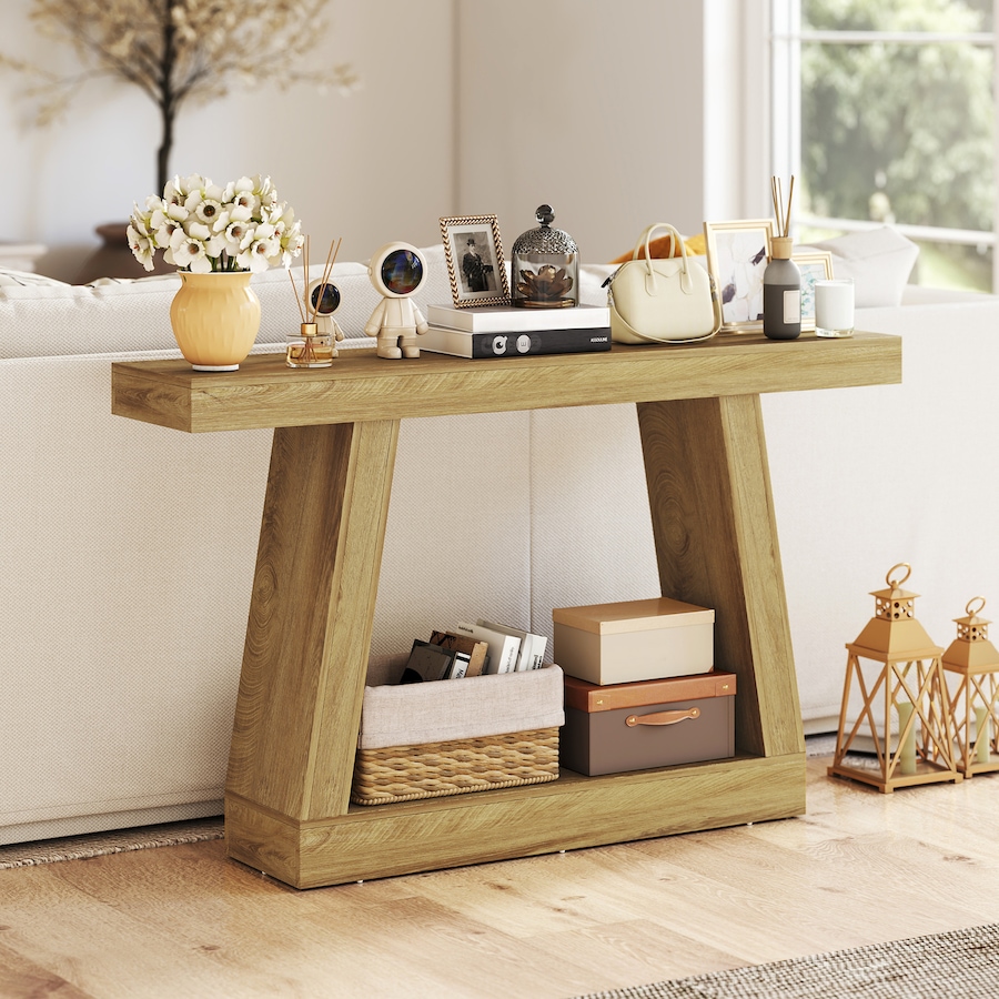 Image 916983_ALTMORE7.jpg, Product 916-983 / Price $129.99, HOMCOM 55" Farmhouse Console Table, Sofa Table Behind Couch, Oak from HOMCOM on TSC.ca's Home & Garden department