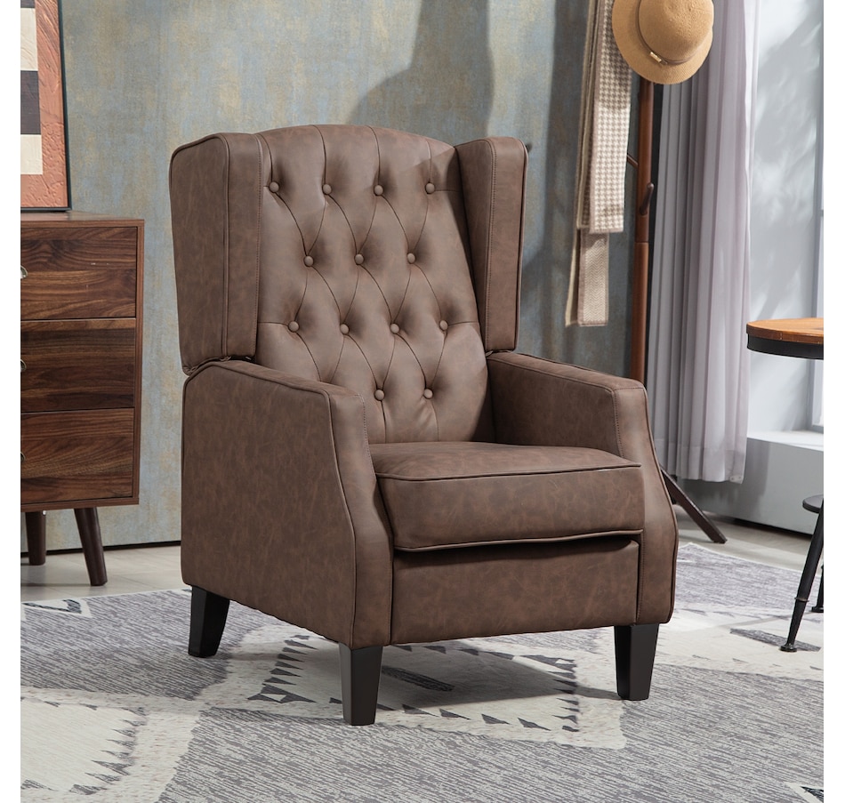 Image 917200_ALTMORE10.jpg, Product 917-200 / Price $229.99 - $265.99, HOMCOM Button Tufted Accent Chair, Faux Leather Armchair from HOMCOM on TSC.ca's Home & Garden department