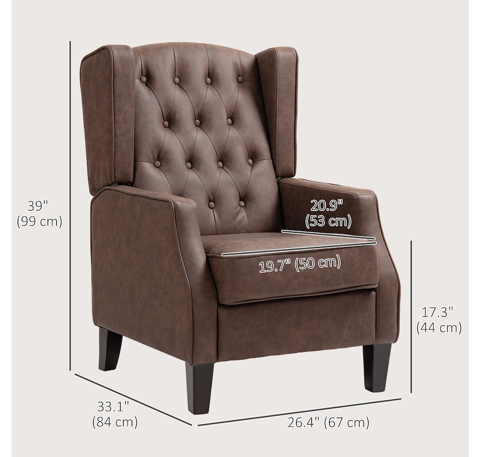 Image 917200_ALTMORE11.jpg, Product 917-200 / Price $229.99 - $265.99, HOMCOM Button Tufted Accent Chair, Faux Leather Armchair from HOMCOM on TSC.ca's Home & Garden department