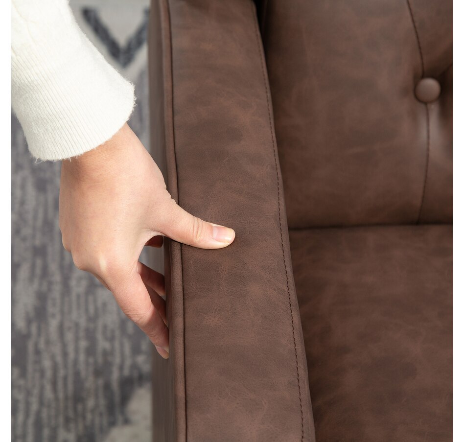 Image 917200_ALTMORE15.jpg, Product 917-200 / Price $229.99 - $265.99, HOMCOM Button Tufted Accent Chair, Faux Leather Armchair from HOMCOM on TSC.ca's Home & Garden department