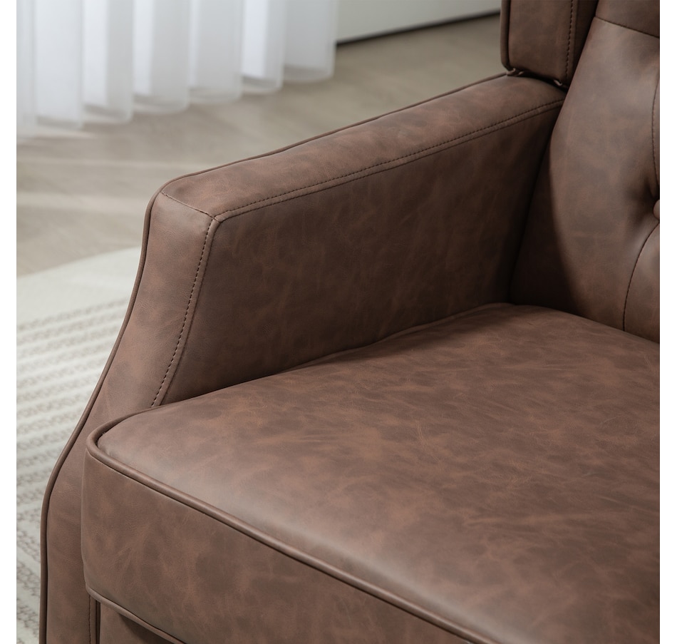 Image 917200_ALTMORE16.jpg, Product 917-200 / Price $229.99 - $265.99, HOMCOM Button Tufted Accent Chair, Faux Leather Armchair from HOMCOM on TSC.ca's Home & Garden department