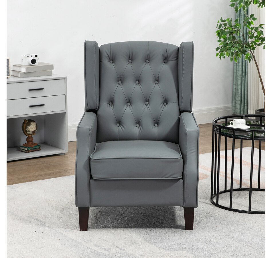 Image 917200_ALTMORE30.jpg, Product 917-200 / Price $229.99 - $265.99, HOMCOM Button Tufted Accent Chair, Faux Leather Armchair from HOMCOM on TSC.ca's Home & Garden department