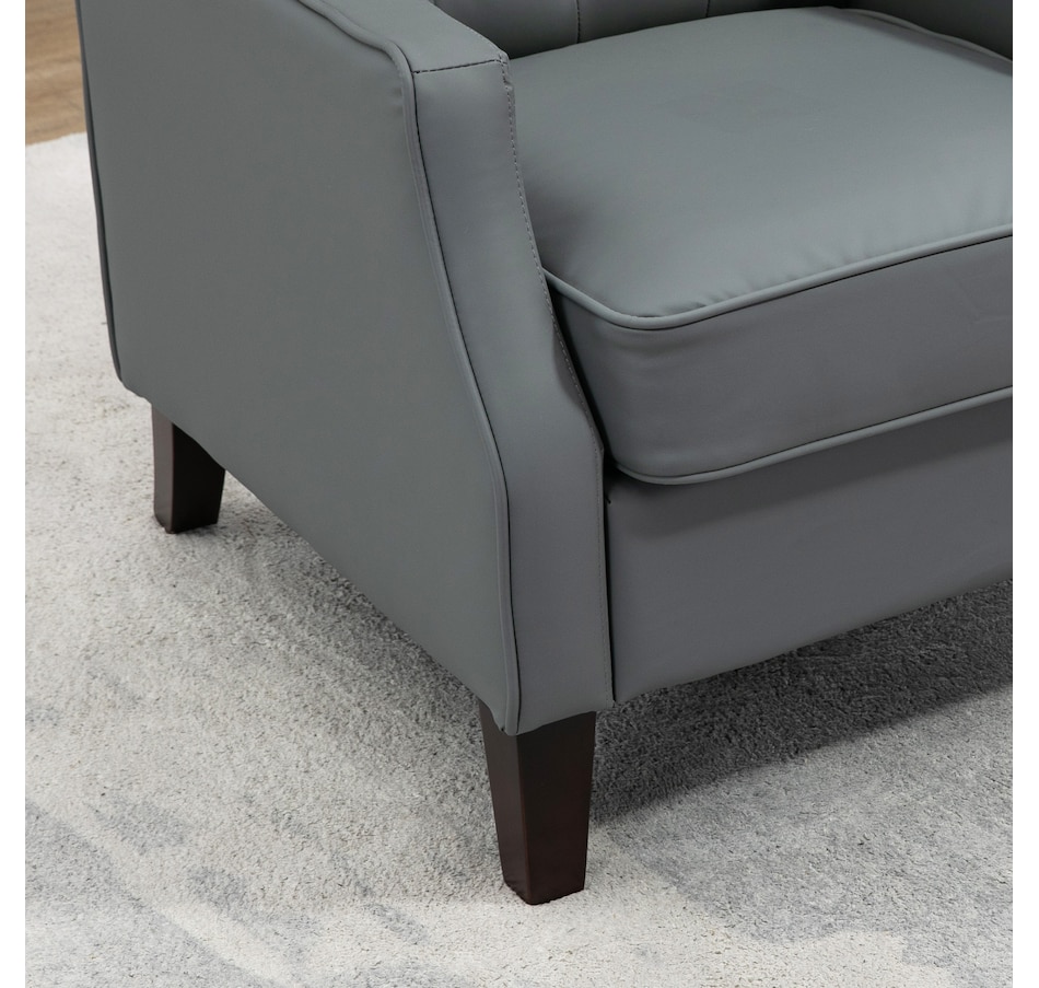 Image 917200_ALTMORE32.jpg, Product 917-200 / Price $229.99 - $265.99, HOMCOM Button Tufted Accent Chair, Faux Leather Armchair from HOMCOM on TSC.ca's Home & Garden department