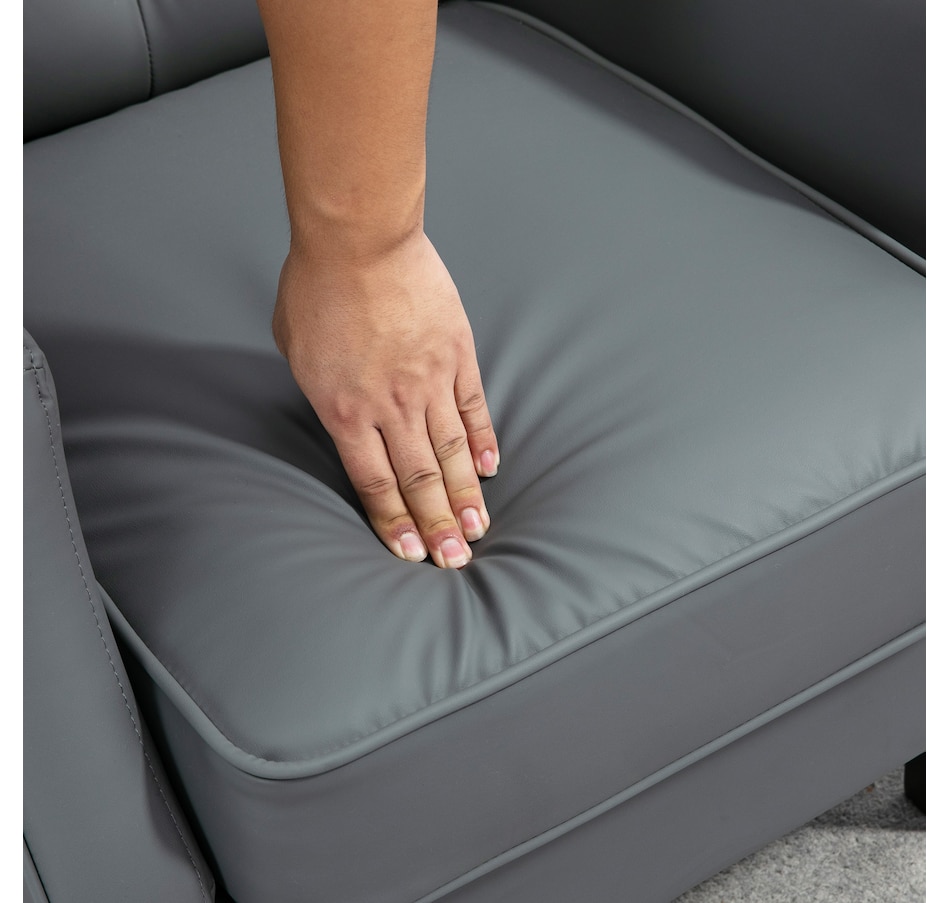Image 917200_ALTMORE33.jpg, Product 917-200 / Price $229.99 - $265.99, HOMCOM Button Tufted Accent Chair, Faux Leather Armchair from HOMCOM on TSC.ca's Home & Garden department