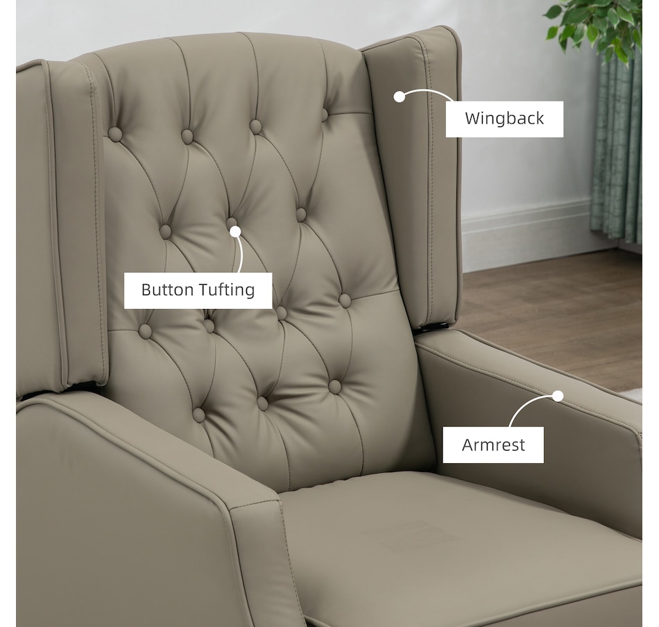 Image 917200_ALTMORE4.jpg, Product 917-200 / Price $229.99 - $265.99, HOMCOM Button Tufted Accent Chair, Faux Leather Armchair from HOMCOM on TSC.ca's Home & Garden department