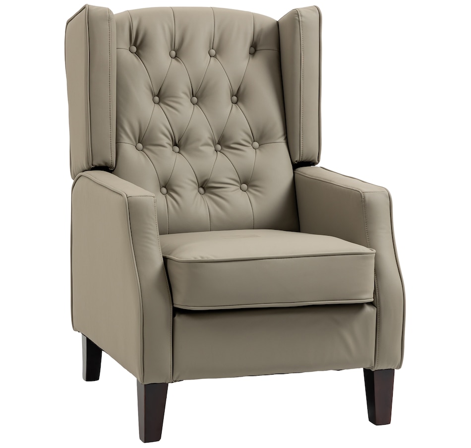 Image 917200_ST01.jpg, Product 917-200 / Price $229.99 - $265.99, HOMCOM Button Tufted Accent Chair, Faux Leather Armchair from HOMCOM on TSC.ca's Home & Garden department