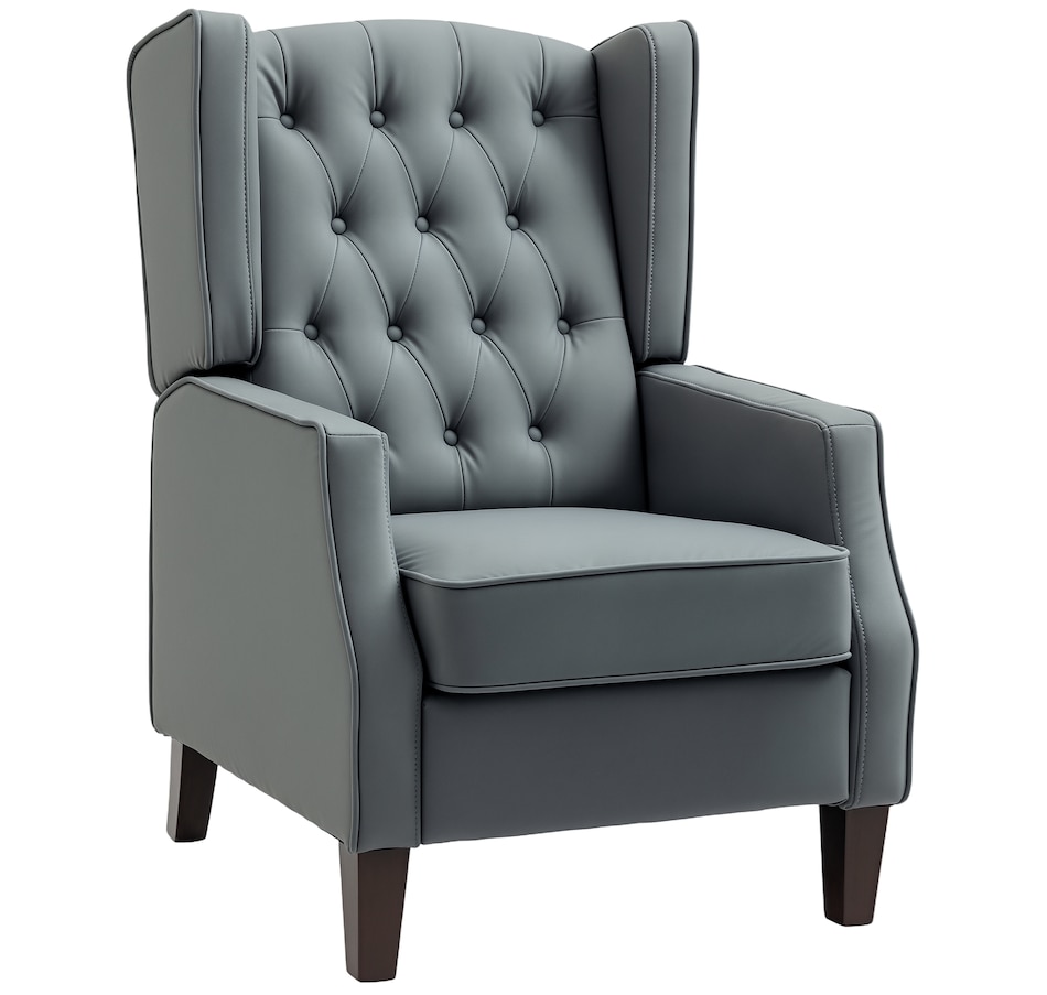Image 917200_ST04.jpg, Product 917-200 / Price $229.99 - $265.99, HOMCOM Button Tufted Accent Chair, Faux Leather Armchair from HOMCOM on TSC.ca's Home & Garden department