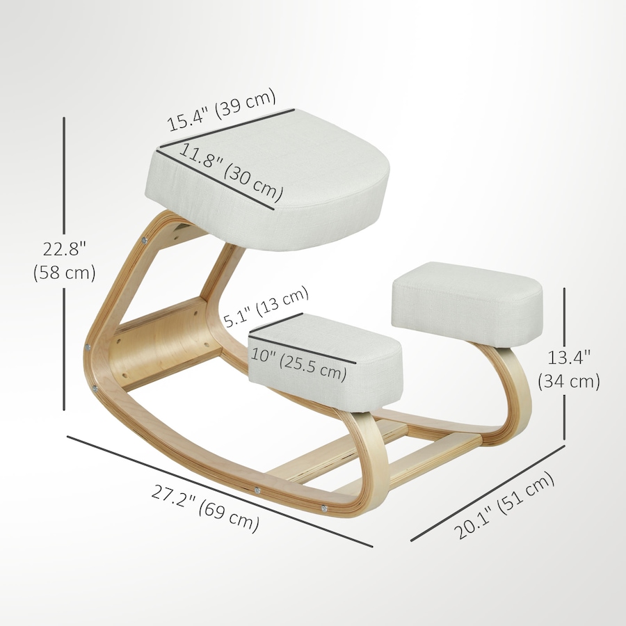 Image 917212_ALTMORE11.jpg, Product 917-212 / Price $53.99 - $59.99, HOMCOM Ergonomic Kneeling Chair, Wood Kneel Stool from HOMCOM on TSC.ca's Home & Garden department