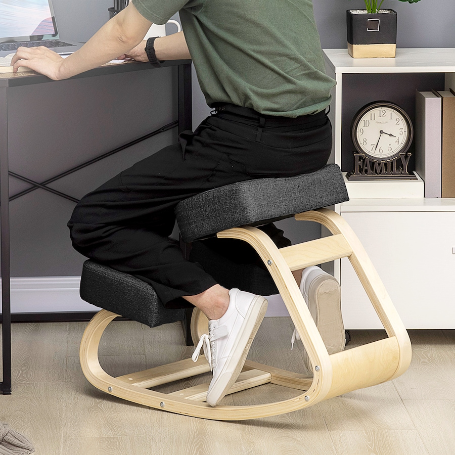 Image 917212_ALTMORE18.jpg, Product 917-212 / Price $53.99 - $59.99, HOMCOM Ergonomic Kneeling Chair, Wood Kneel Stool from HOMCOM on TSC.ca's Home & Garden department