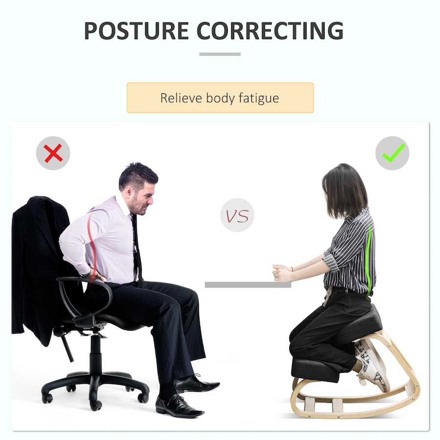 Image 917212_ALTMORE20.jpg, Product 917-212 / Price $53.99 - $59.99, HOMCOM Ergonomic Kneeling Chair, Wood Kneel Stool from HOMCOM on TSC.ca's Home & Garden department