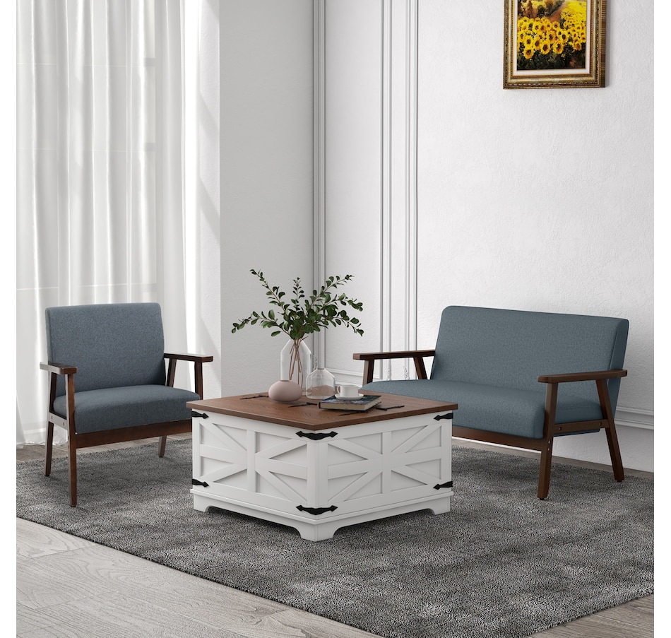 Image 917223_ALTMORE10.jpg, Product 917-223 / Price $149.99 - $152.99, HOMCOM Modern Accent Chair with Cushioned Seat and Rubberwood Arms from HOMCOM on TSC.ca's Home & Garden department