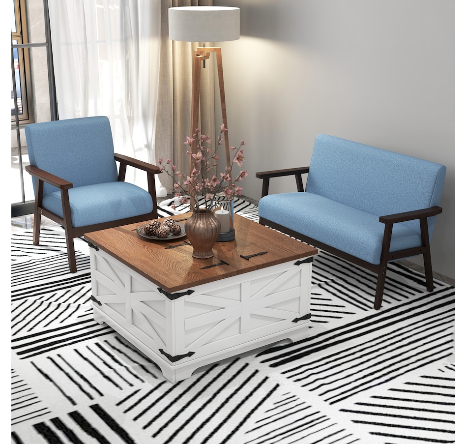 Image 917223_ALTMORE18.jpg, Product 917-223 / Price $149.99 - $152.99, HOMCOM Modern Accent Chair with Cushioned Seat and Rubberwood Arms from HOMCOM on TSC.ca's Home & Garden department