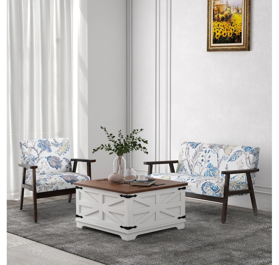 Image 917223_ALTMORE26.jpg, Product 917-223 / Price $149.99 - $152.99, HOMCOM Modern Accent Chair with Cushioned Seat and Rubberwood Arms from HOMCOM on TSC.ca's Home & Garden department