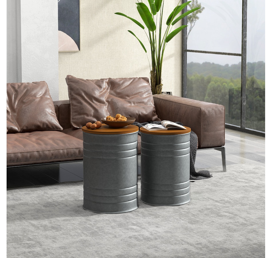 Image 917228_ALTMORE1.jpg, Product 917-228 / Price $114.99 - $119.99, HOMCOM Nesting Coffee Table Set of 2 with Lids, Hidden Space from HOMCOM on TSC.ca's Home & Garden department