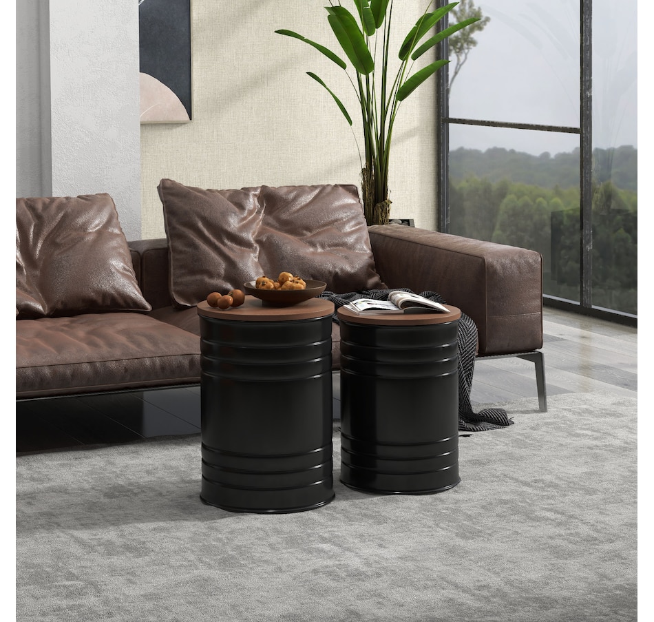Image 917228_ALTMORE10.jpg, Product 917-228 / Price $114.99 - $119.99, HOMCOM Nesting Coffee Table Set of 2 with Lids, Hidden Space from HOMCOM on TSC.ca's Home & Garden department