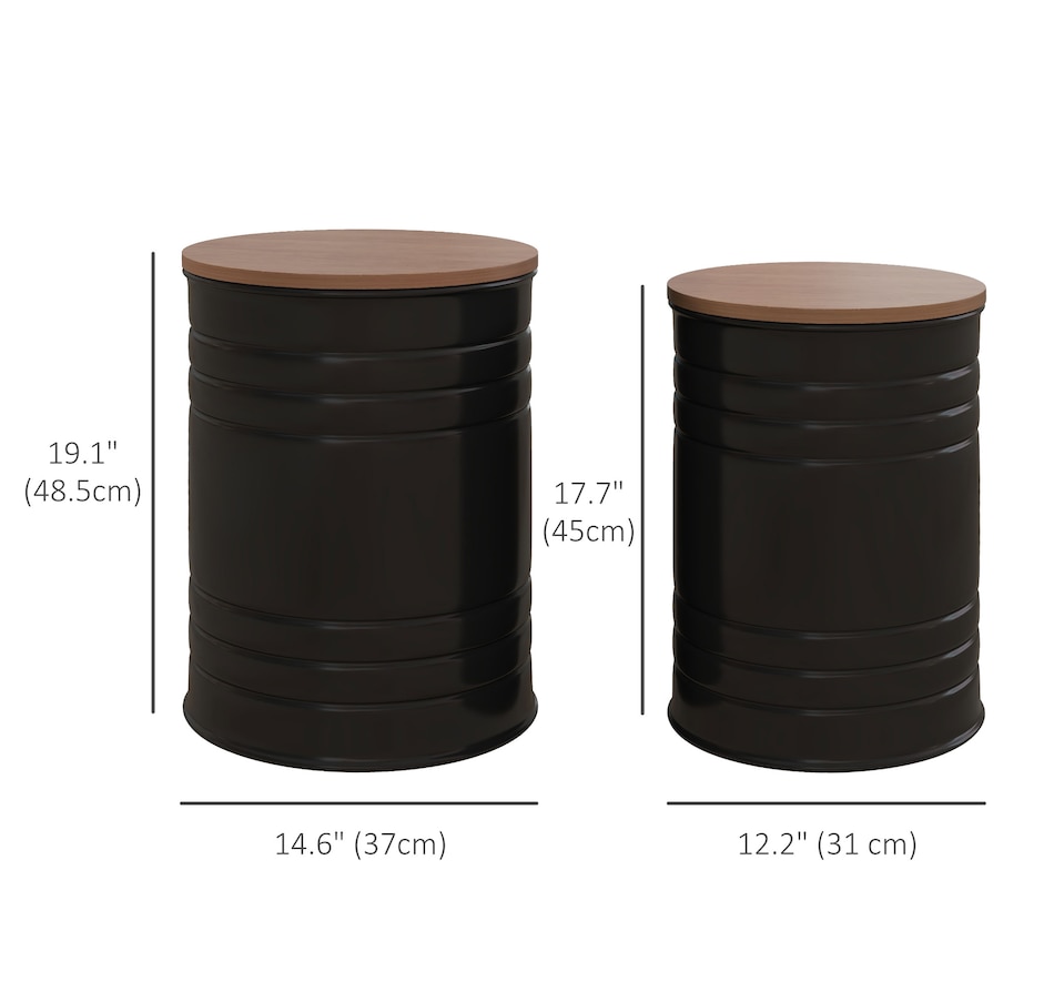 Image 917228_ALTMORE11.jpg, Product 917-228 / Price $114.99 - $119.99, HOMCOM Nesting Coffee Table Set of 2 with Lids, Hidden Space from HOMCOM on TSC.ca's Home & Garden department