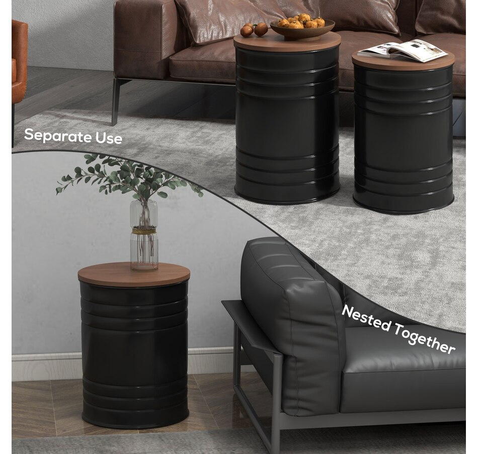 Image 917228_ALTMORE12.jpg, Product 917-228 / Price $114.99 - $119.99, HOMCOM Nesting Coffee Table Set of 2 with Lids, Hidden Space from HOMCOM on TSC.ca's Home & Garden department