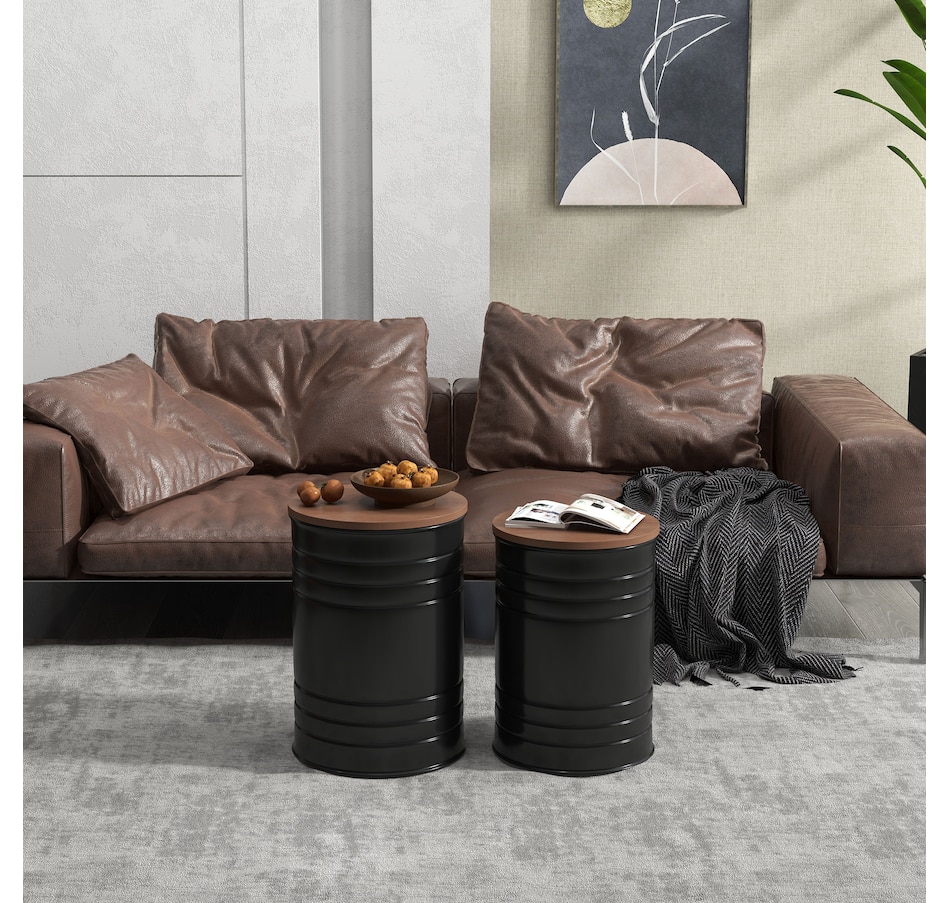 Image 917228_ALTMORE15.jpg, Product 917-228 / Price $114.99 - $119.99, HOMCOM Nesting Coffee Table Set of 2 with Lids, Hidden Space from HOMCOM on TSC.ca's Home & Garden department