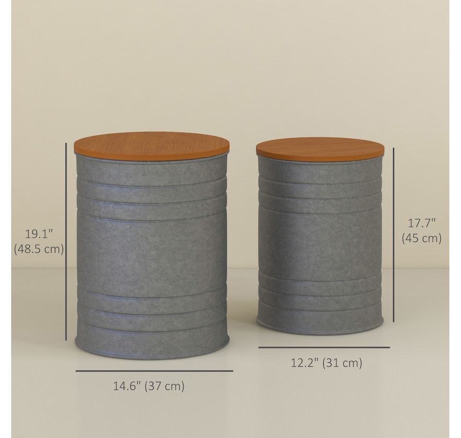 Image 917228_ALTMORE2.jpg, Product 917-228 / Price $114.99 - $119.99, HOMCOM Nesting Coffee Table Set of 2 with Lids, Hidden Space from HOMCOM on TSC.ca's Home & Garden department