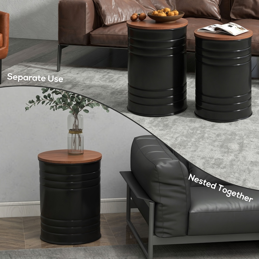 Image 917228_ALTMORE20.jpg, Product 917-228 / Price $112.99 - $119.99, HOMCOM Nesting Coffee Table Set of 2 with Lids, Hidden Space from HOMCOM on TSC.ca's Home & Garden department