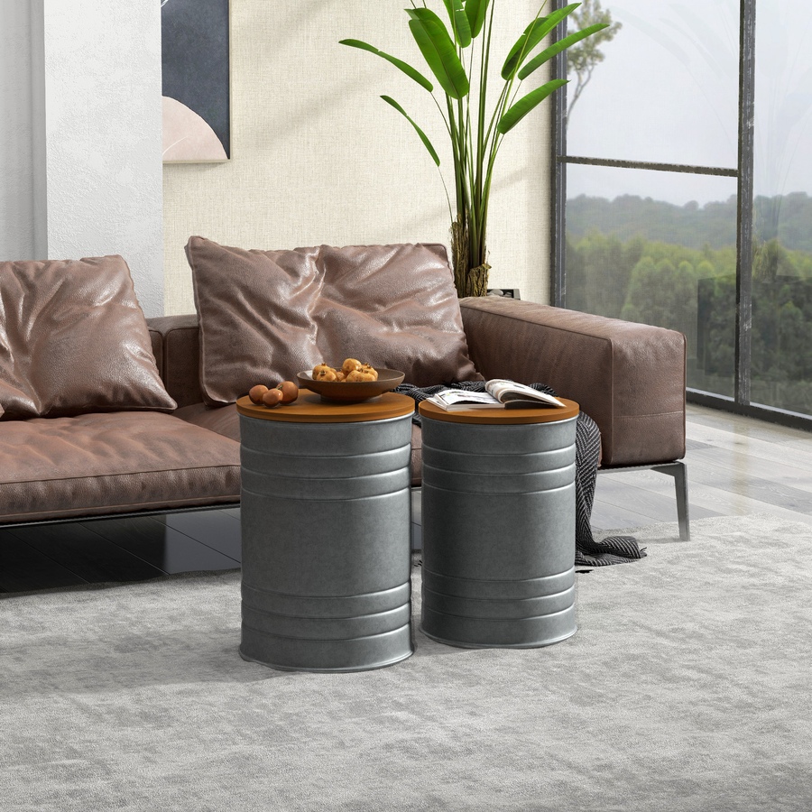 Image 917228_ALTMORE25.jpg, Product 917-228 / Price $112.99 - $119.99, HOMCOM Nesting Coffee Table Set of 2 with Lids, Hidden Space from HOMCOM on TSC.ca's Home & Garden department