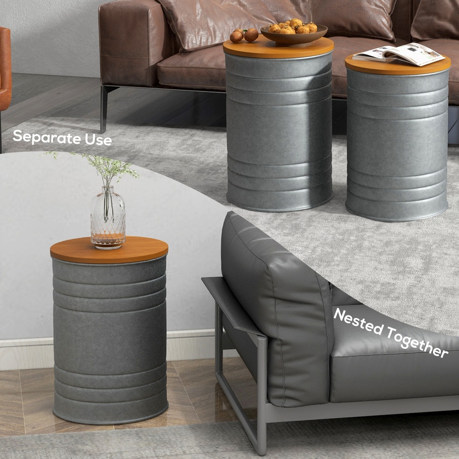 Image 917228_ALTMORE27.jpg, Product 917-228 / Price $112.99 - $119.99, HOMCOM Nesting Coffee Table Set of 2 with Lids, Hidden Space from HOMCOM on TSC.ca's Home & Garden department
