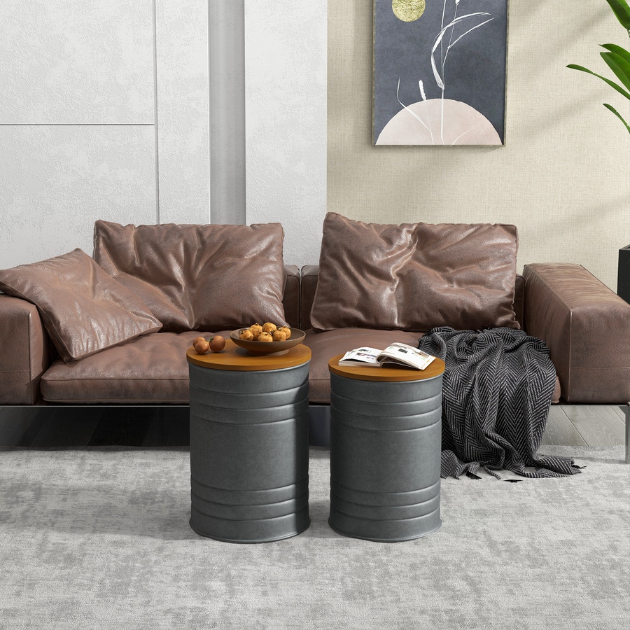 Image 917228_ALTMORE30.jpg, Product 917-228 / Price $112.99 - $119.99, HOMCOM Nesting Coffee Table Set of 2 with Lids, Hidden Space from HOMCOM on TSC.ca's Home & Garden department